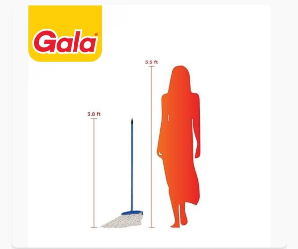 Gala Floor T-Mop Plastic Hand Blue 3.8ft - Image 3