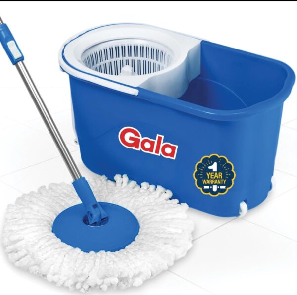 Gala Quick‑Spin Mop (White & Blue, ~500×80×350 mm)