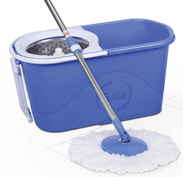 Gala Quick‑Spin Mop (White & Blue, ~500×80×350 mm) - Image 2