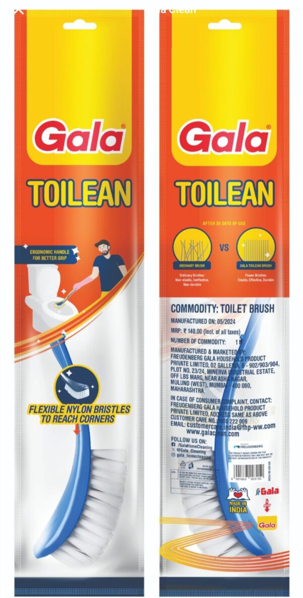 Gala Toilean Toilet Brush (Blue, 44.5 × 7.4 × 5 cm) - Image 3