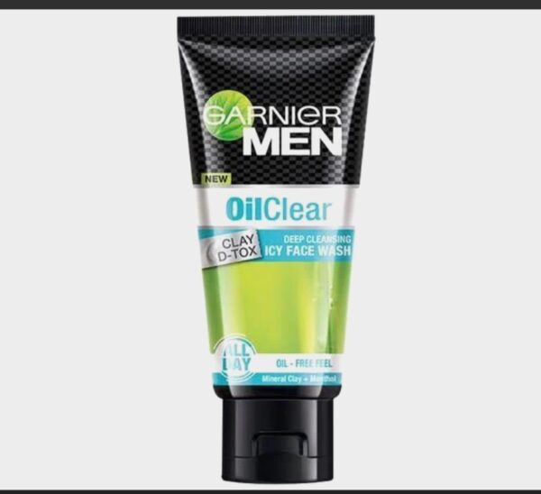 Garnier Men Oil Clear Clay D‑Tox Deep Cleansing Icy Face Wash (50 g tube)