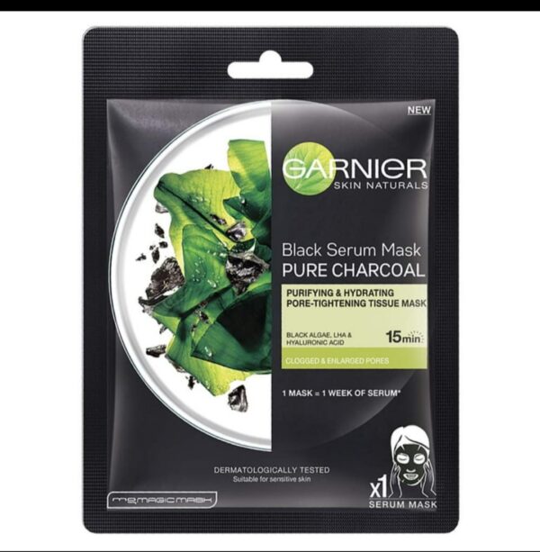 Garnier Pure Charcoal Black Serum Sheet Mask (28 g)