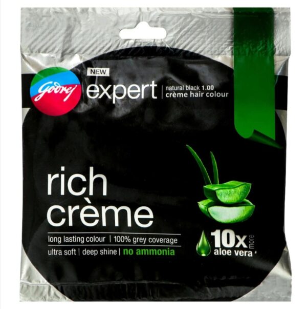 Godrej Expert Natural Black Rich Creme Hair Colour (12 g + 12 ml)