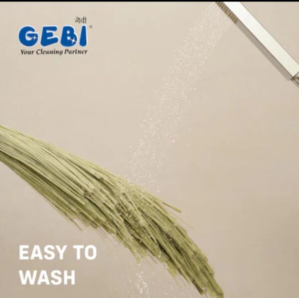 Gebi Regular Plastic Blue Dust-Free Broom – 38 inch - Image 2
