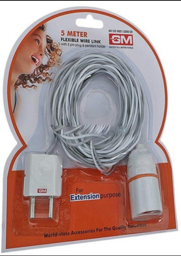 GM 5‑meter flexible 2‑pin wire with holder
