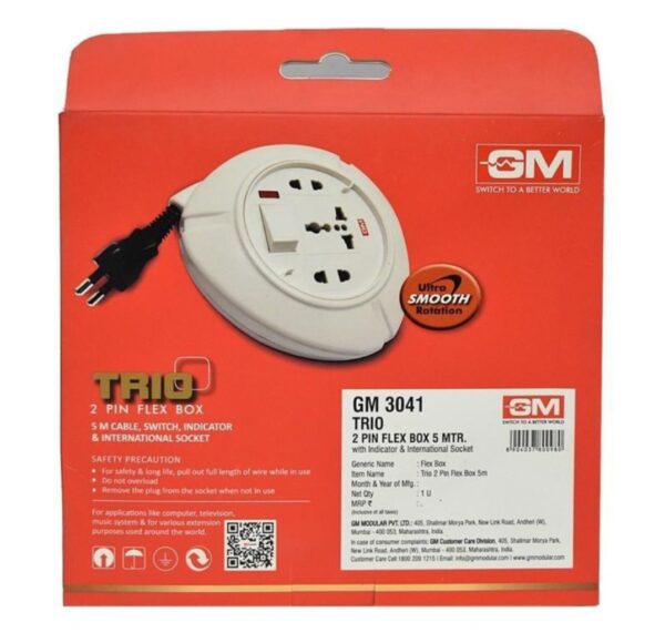 GM Trio 2‑Pin Flex Box 5 m (White & Red).