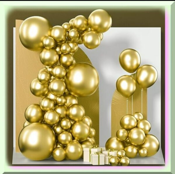 Gold leaf Assorted mettalic ballons 25pc