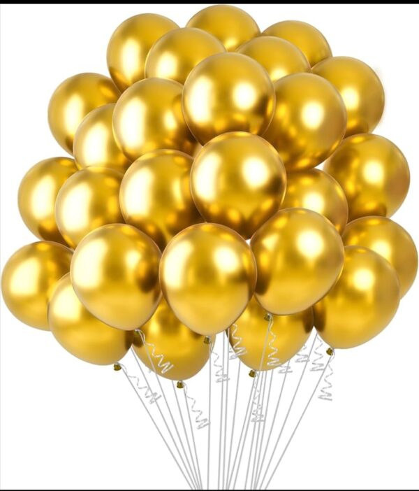 Gold leaf Assorted mettalic ballons 25pc - Image 2