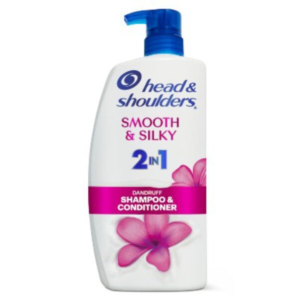 Head & Shoulders Smooth & Silky Anti-Dandruff 2‑in‑1 Shampoo + Conditioner.