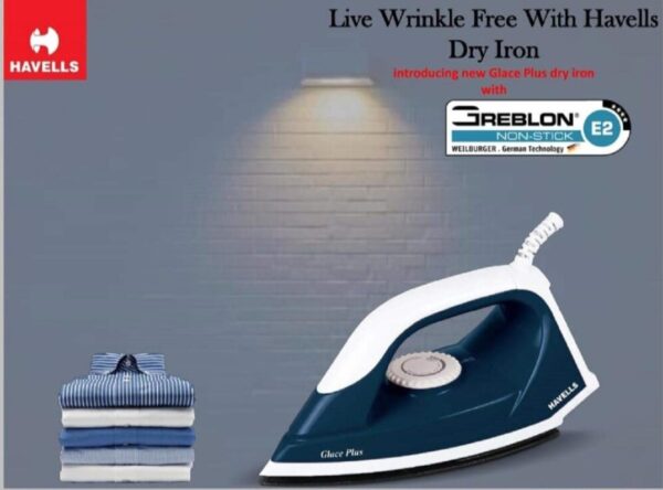 Havells Glace Plus 1000 W Dry Iron (Blue). - Image 3