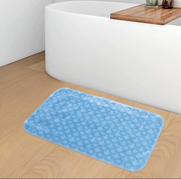 HC PP anti‑slip bathroom mat, 57 × 37 cm, blue, pack of 2 (item code 103103).
