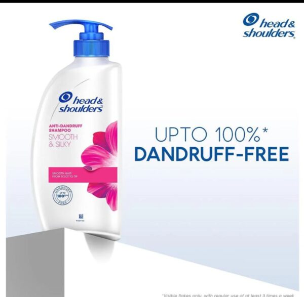 Head & Shoulders Smooth & Silky Anti‑Dandruff Shampoo – 650 ml PET bottle. - Image 3