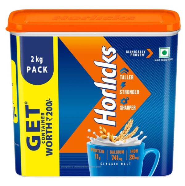 Horlicks Classic Malt 2 kg (PET jar).