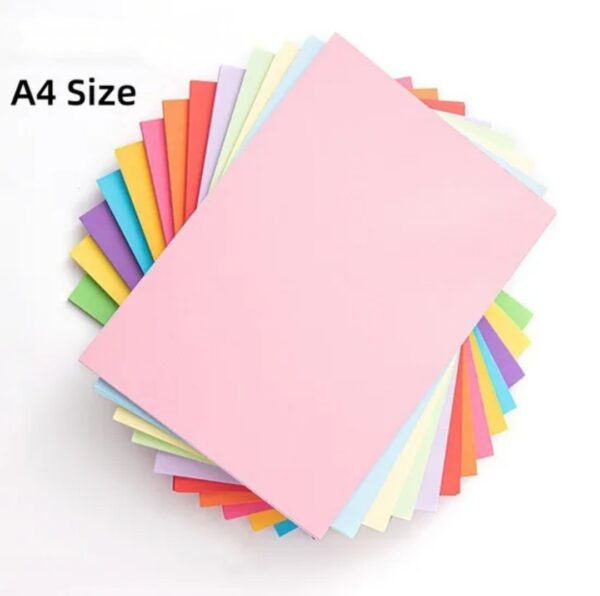 Inzo A4 color paper, 180 gsm, pack of 30 sheets.
