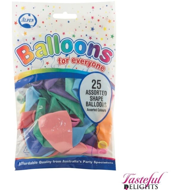 ASSORTED BALLOON 25 PC MEDI