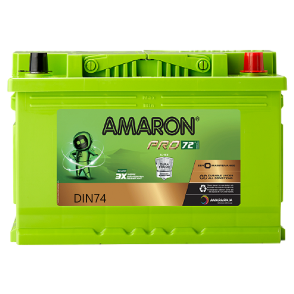 Amaron pro -AAM-PR -574102069 (DIN74) 74 AH FOUR WHEELER BATTERY