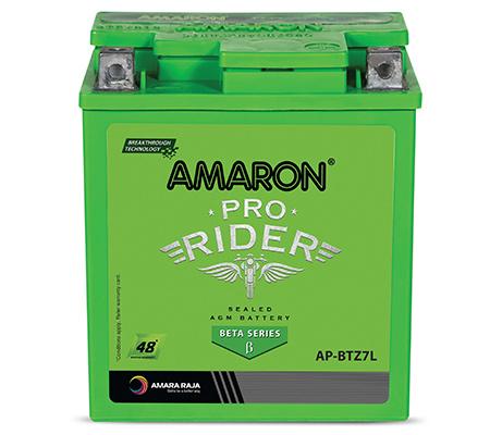 Amaron Pro Bike Rider ABR-PR-12APBTZ7L – 12V, 6Ah Two-Wheeler Battery